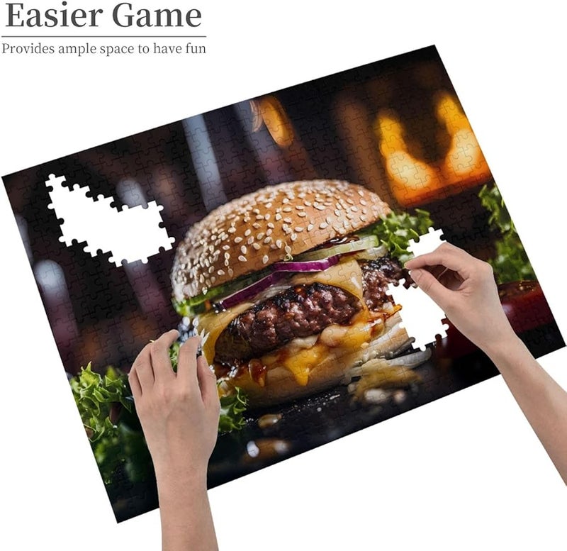 لغز بانوراما 500 قطعة من Phayah Big Burger للكبار ديكور المنزل هدية حفلة عيد الميلاد - Image 3